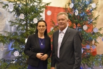 Wójt Sylwia Cieślar i przewodniczący rady Karol Lipowczan